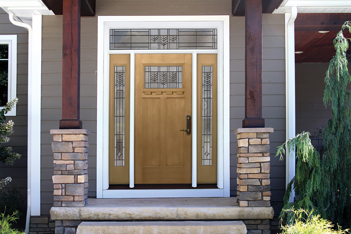 Unique front entry door from New Jersey Siding & Windows, Inc.