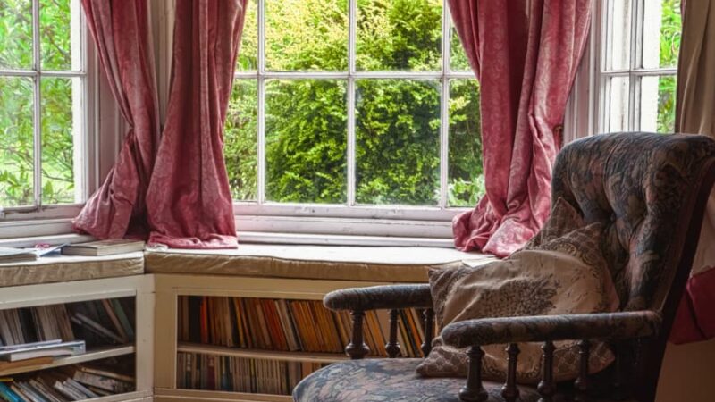 Bay window with bench seating and storage underneath